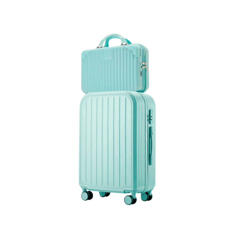 Set De 2 Valijas p/viaje 20 + 14 Ligeras y Duradera Verde