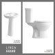 Juego Loza Completo Con Pedestal Y Bacha BLANCO