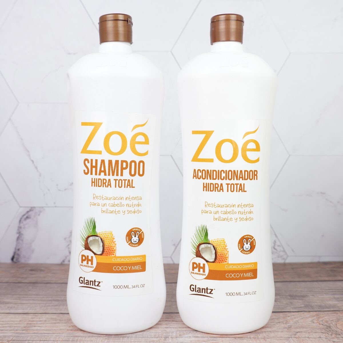 Pack shampoo + acondicionador Zoé hidra total 