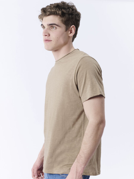 Remera Slub Taupe