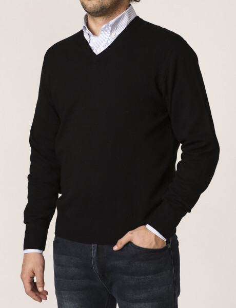 Sweater V Harrington Label Negro