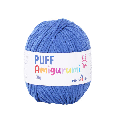 Puff Amigurumi azul royal rede