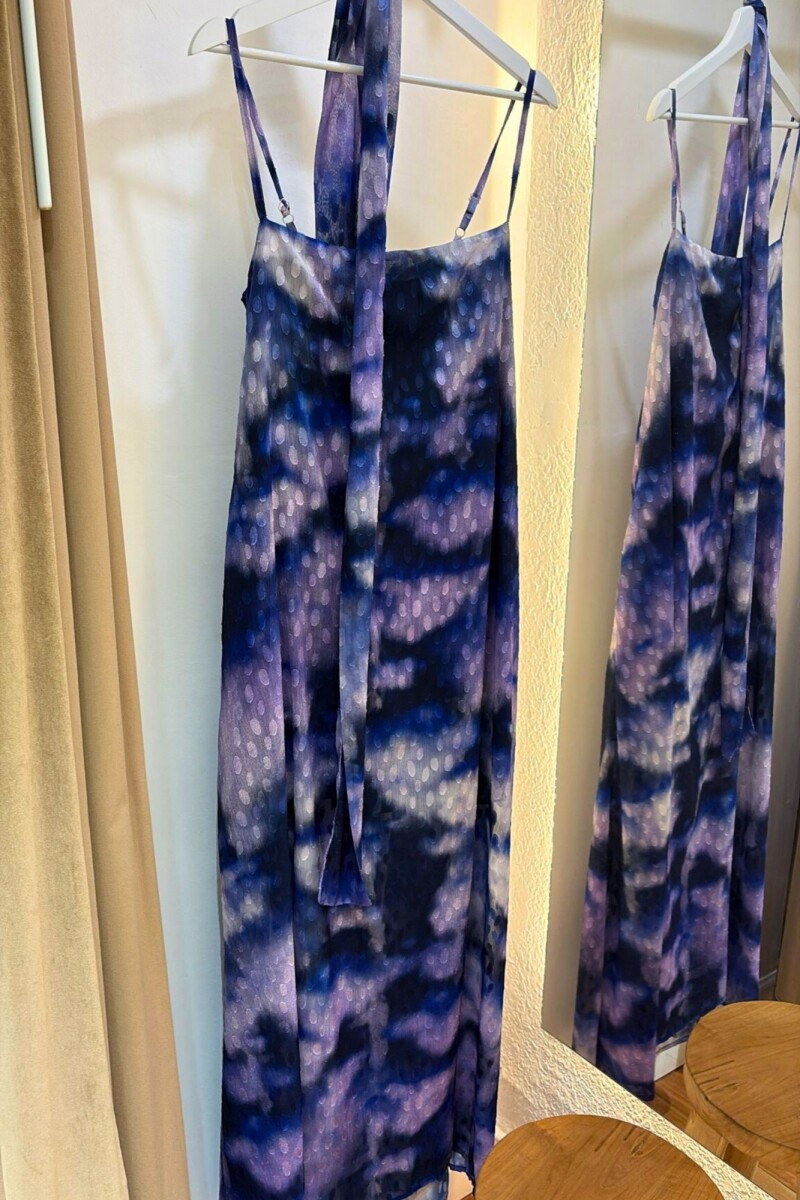 Vestido Filomena - Batik Azul 