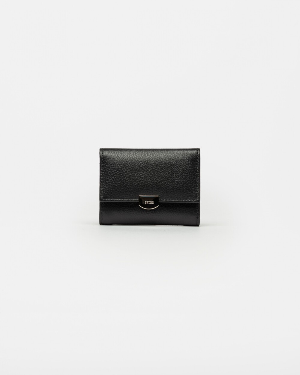 Billetera Marga En Cuero Graneado Negro