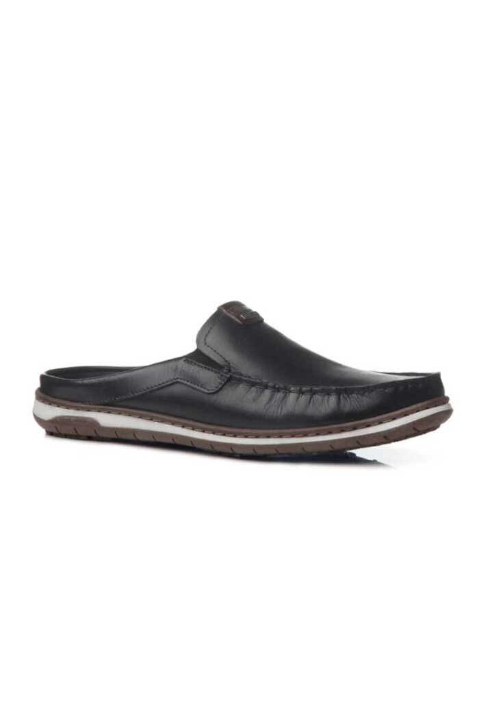 ZUECO PEGADA CUERO Negro