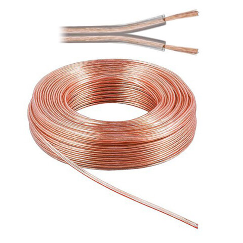 Cable gemelo transparente 2x1mm² - Rollo 100 mts. C96156