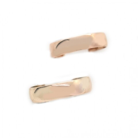 Par de Alianzas y Cintillo en Oro 9 Kilates 4.5mm Finas Par de Alianzas y Cintillo en Oro 9 Kilates 4.5mm Finas