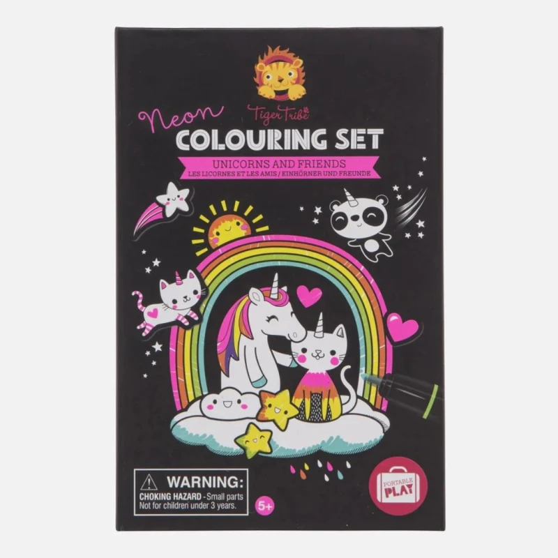Kit de colores neón: unicornios y amigos Kit De Colores Neón: Unicornios Y Amigos