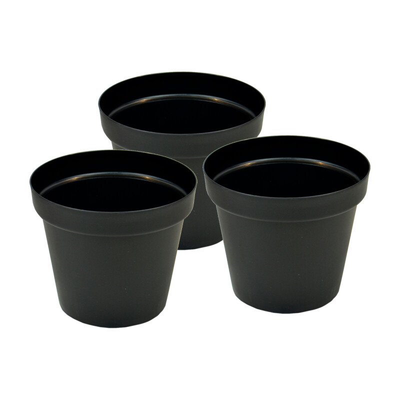Set x3 Macetas chicas 7,5 lts NEGRO
