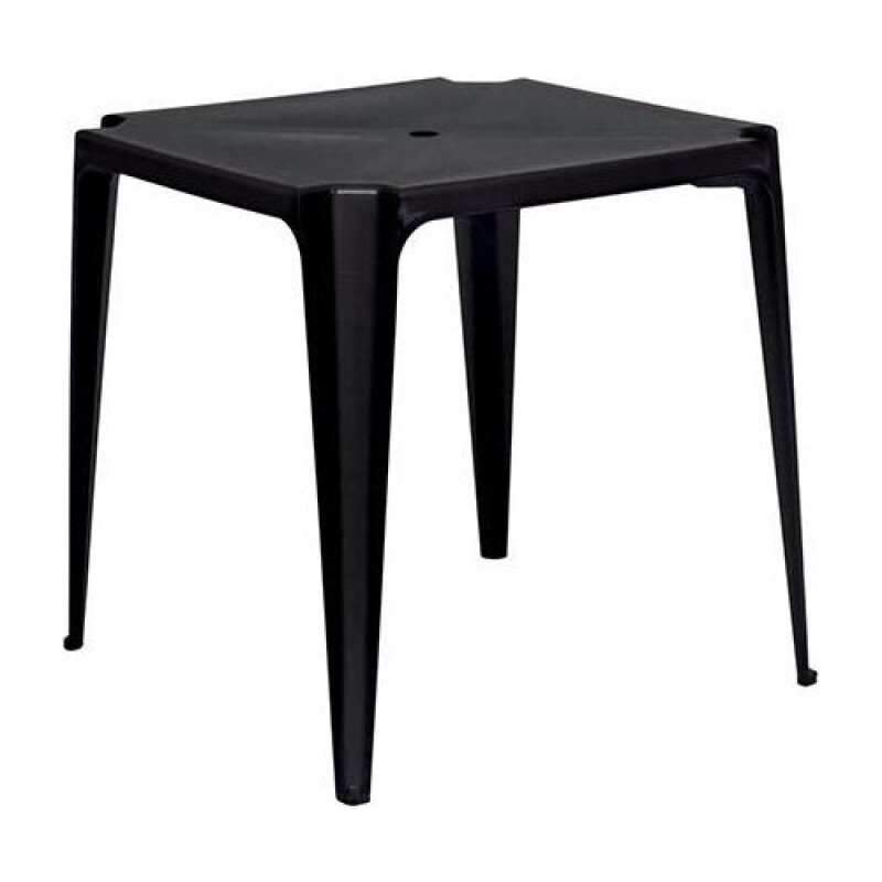 Mesa Cuadrada Mor Bela Vista 70x70x70 cm Patas Fijas Negra Mesa Cuadrada Mor Bela Vista 70x70x70 Cm Patas Fijas Negra