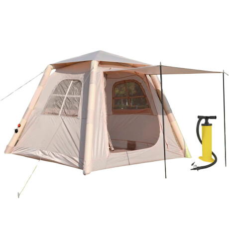 Carpa inflable para 4 personas con avance y ventanas Carpa inflable para 4 personas con avance y ventanas