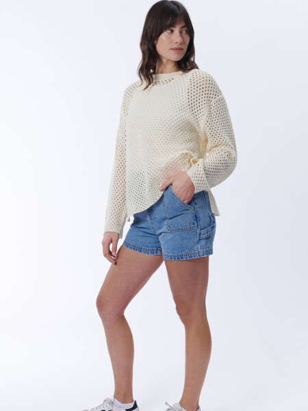Short Con Bolsillos Azul