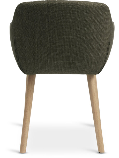 Silla de comedor ADSLEV tela verde oliva/color roble Silla de comedor ADSLEV tela verde oliva/color roble