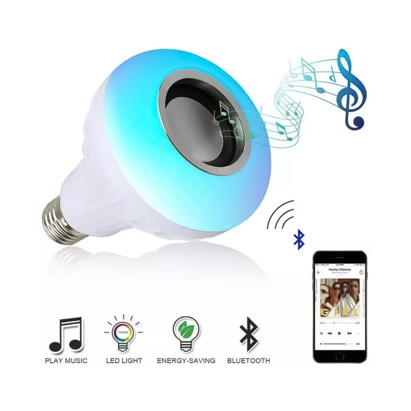 Lampara Led Con Parlante Bluetooth Colores Rgb Y Control Remoto Lampara Led Con Parlante Bluetooth Colores Rgb Y Control Remoto