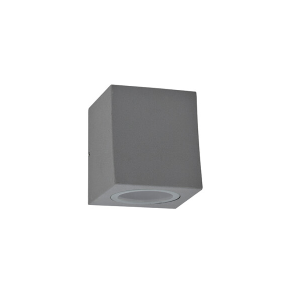 Aplique de pared exterior aluminio gris IP45 GU10 IX9826