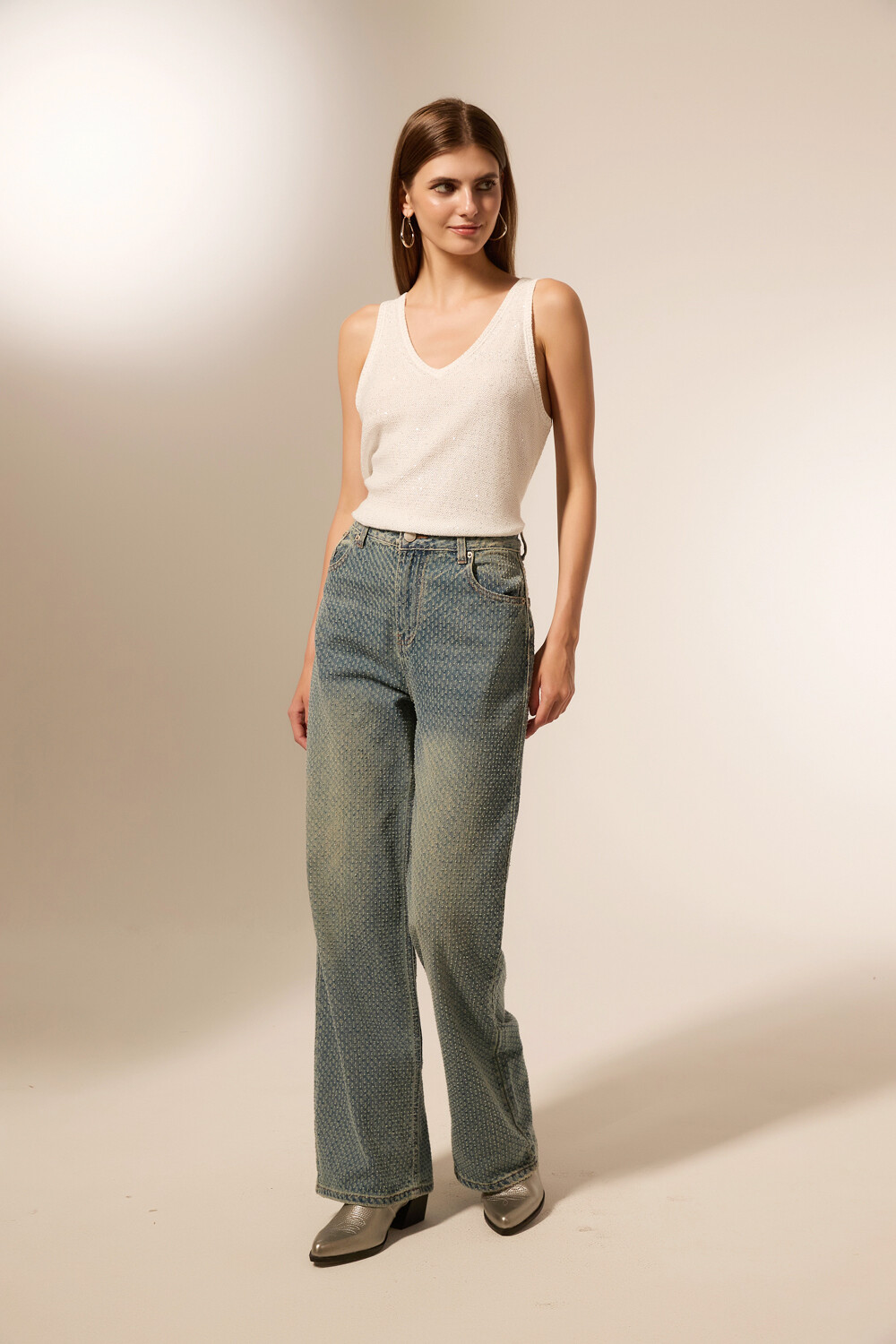 Pantalon Ralea Azul Grisaceo
