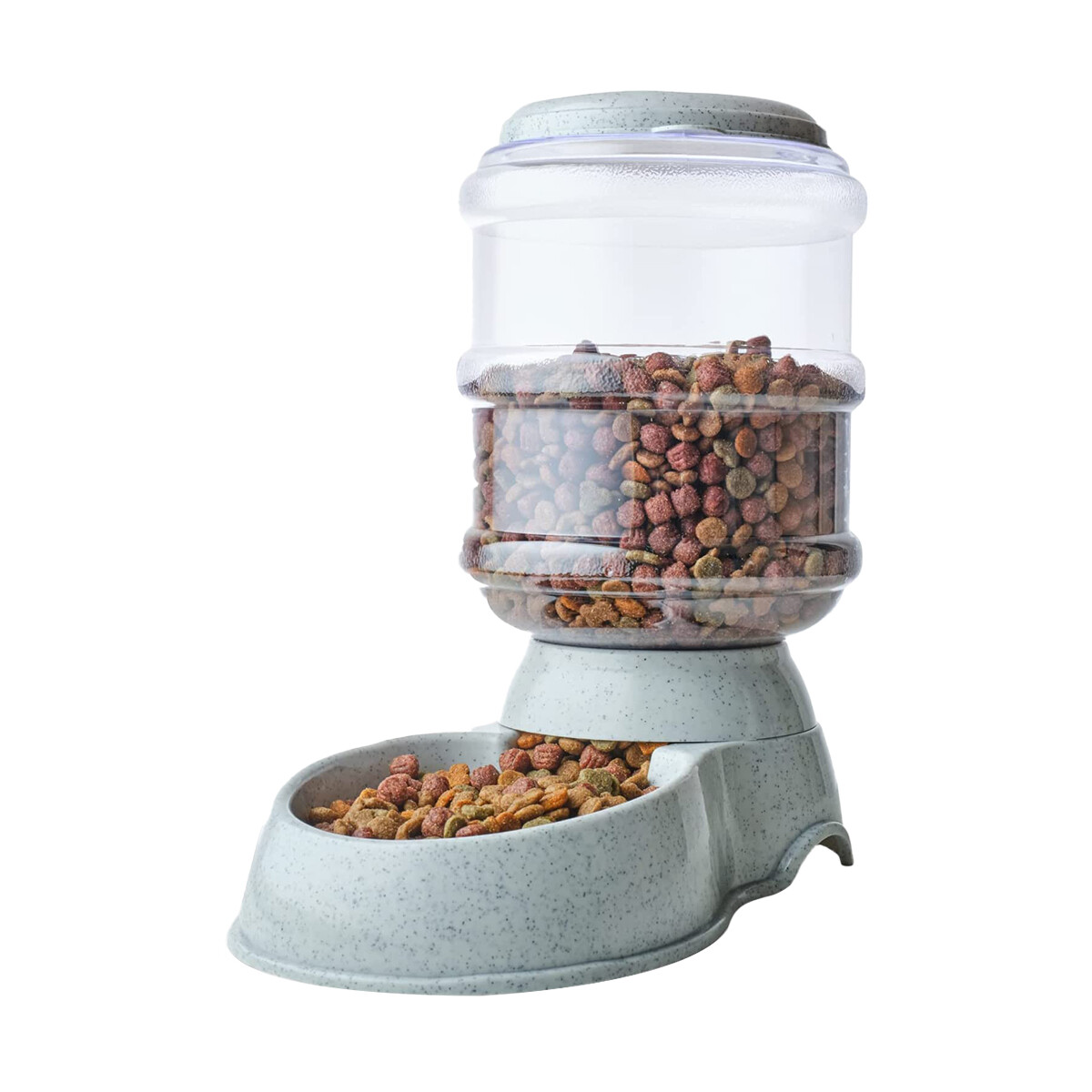 Comedero Automatico Dispenser Alimento Para Perros Gatos - Color gris 