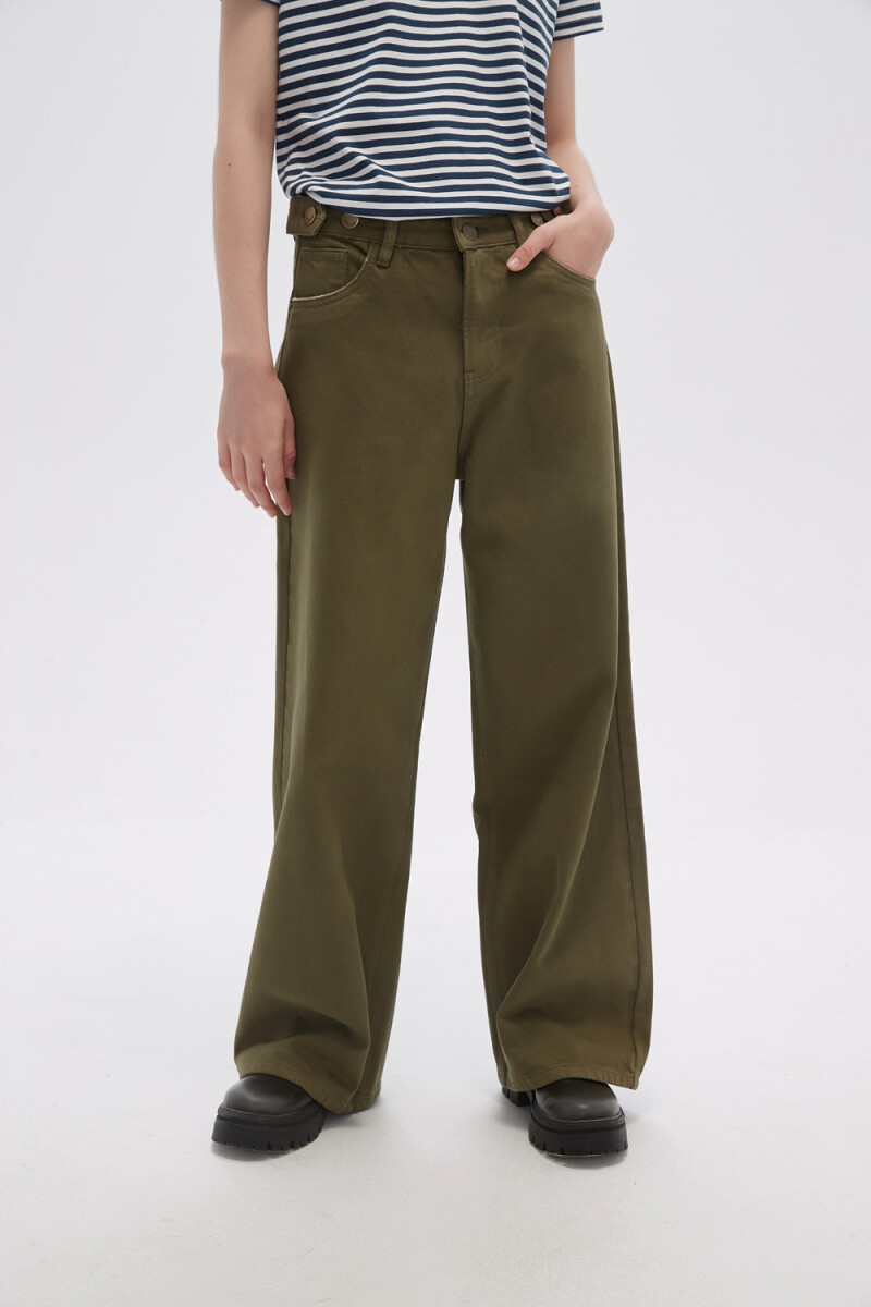 Pantalon Flowa - Verde Oliva 