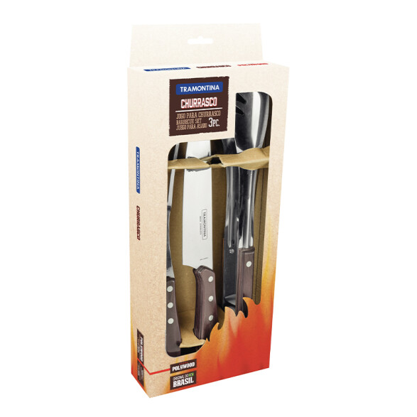 Juego para asado 3 piezas "CHURRASCO" -TRAMONTINA TN7768
