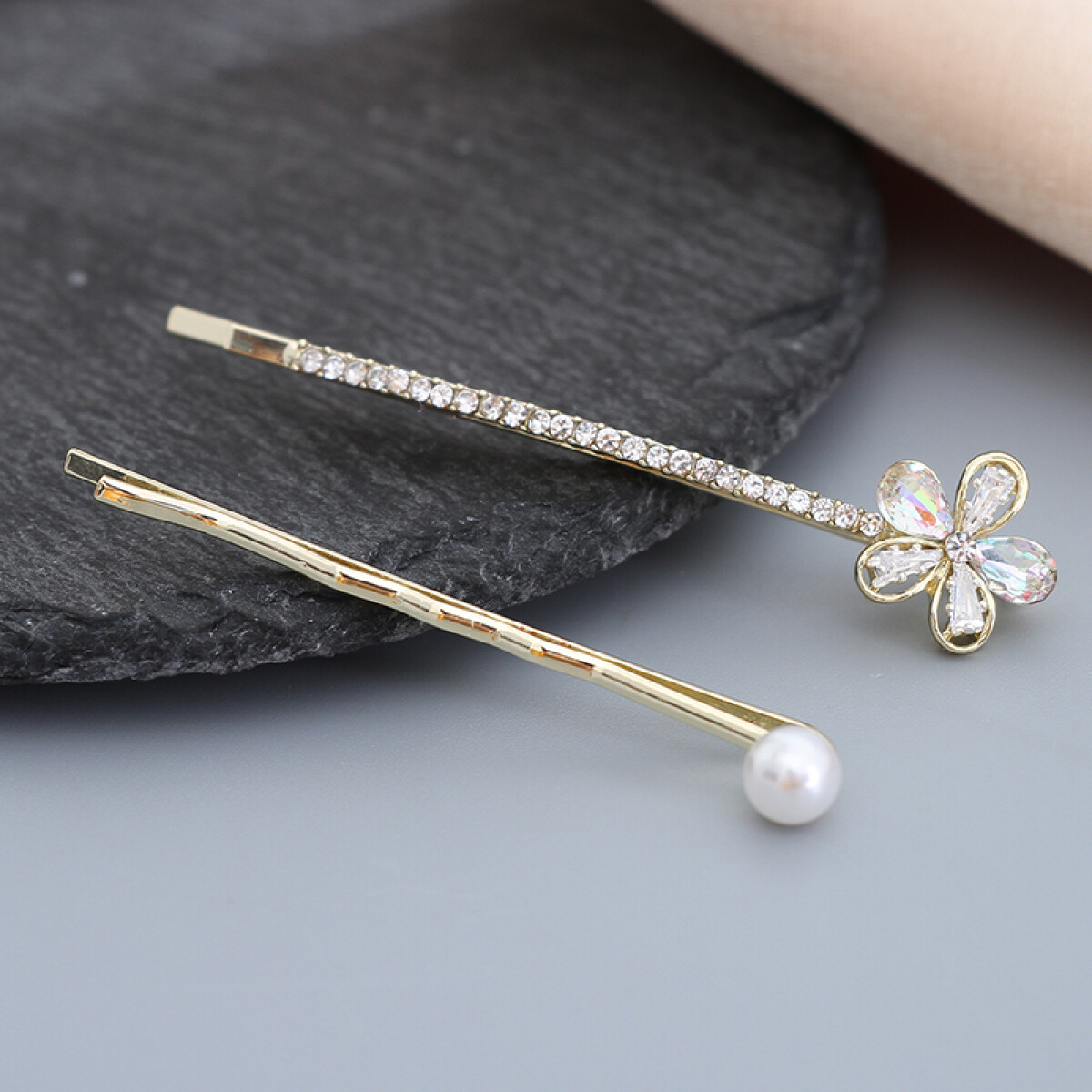 Set De Horquillas Flores 