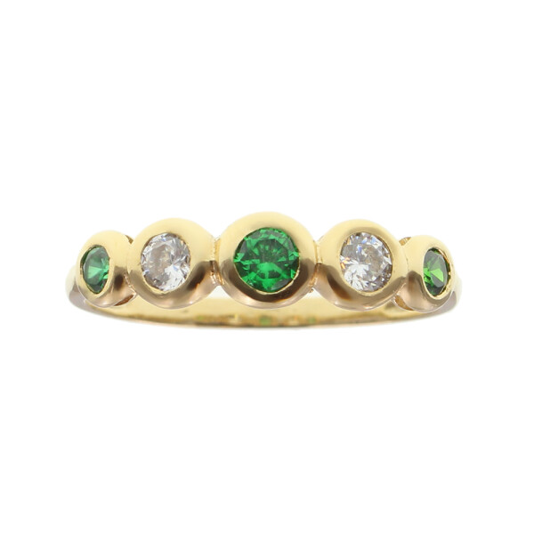 Anillo Celia de oro amarillo 18k con circonias Anillo Celia de oro amarillo 18k con circonias