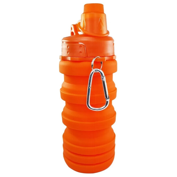 Botella Plegable De Silicona Caramañola Deportiva Libre Bpa Variante Color Naranja