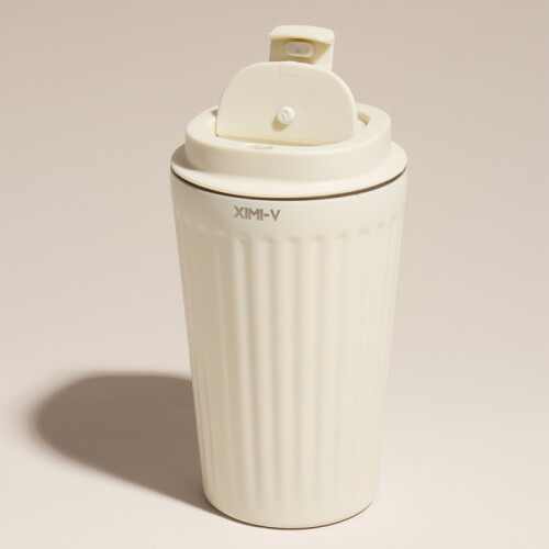 Vaso Térmico De Café A Rayas - Beige - 500ml Vaso Térmico De Café A Rayas - Beige - 500ml