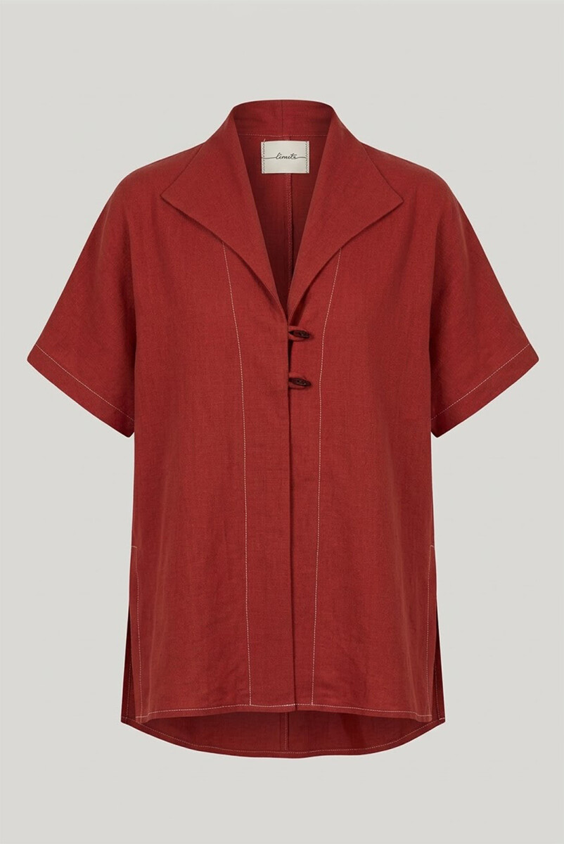 SOBRECAMISA LINO ALAMAR - ROJO 
