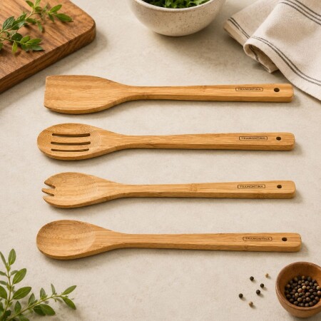 Set De Menage Utensilios Cocina de Bamboo Tramontina 4Pzas Set De Menage Utensilios Cocina de Bamboo Tramontina 4Pzas