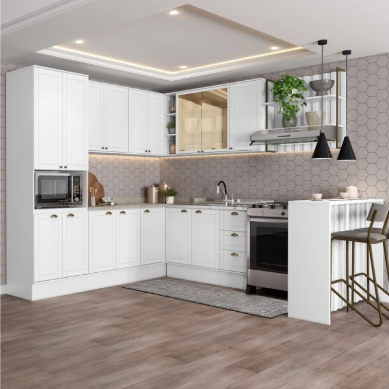 Armario Cocina Americana 1 Horno Blanco Armario Cocina Americana 1 Horno Blanco