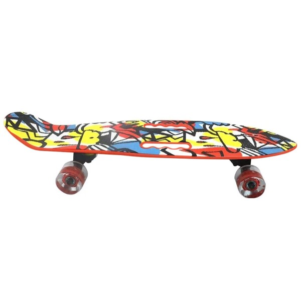Skate Longboard Patineta Ruedas Siliciona Trucks Aluminio Color Variante Rojo