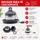 Infusor con soporte INOX