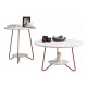 Set Mesa Ratona + Mesa Auxiliar Living Nordico Blanco