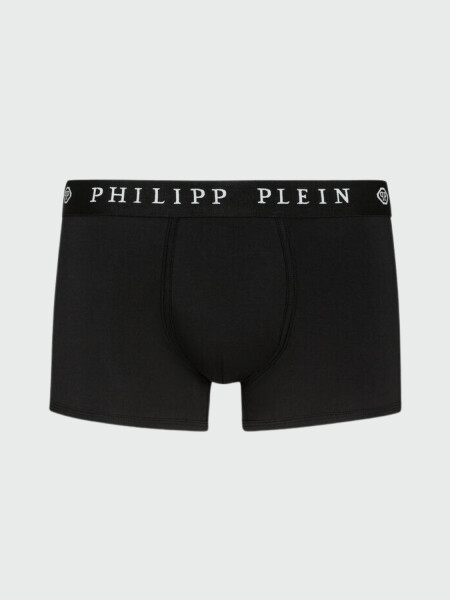 PHILIPP PLEIN - bóxer negro con diseño de calavera Negro