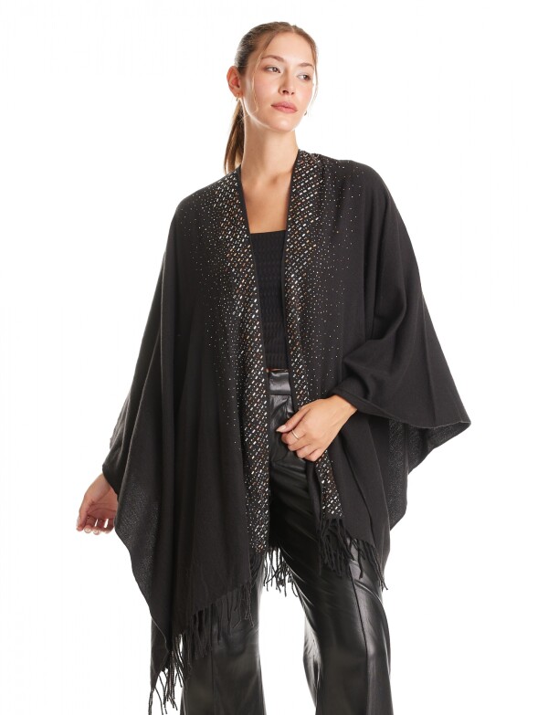 Ruana Brillos NEGRO