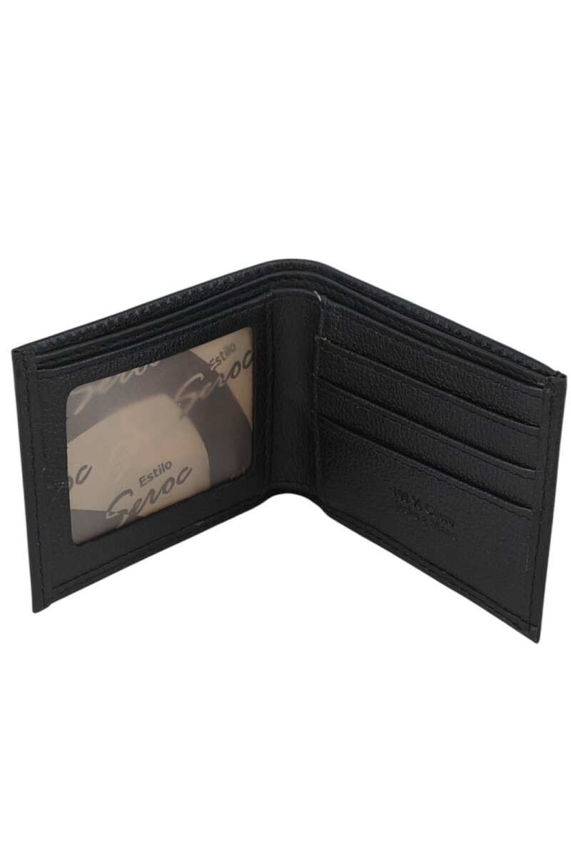 Billetera de cuero Negro
