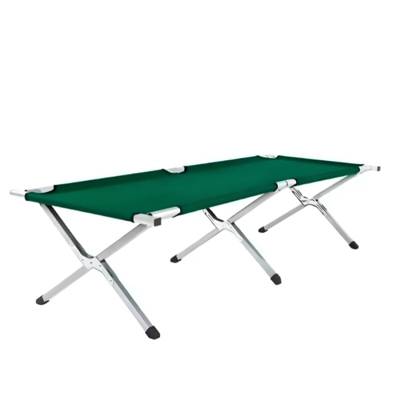 Catre Plegable en Aluminio Reforzado Con Bolso Verde