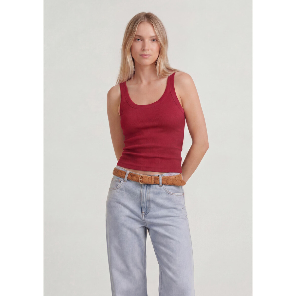 CAMISETA REGATA FEM - VERMELHO ESCURO 