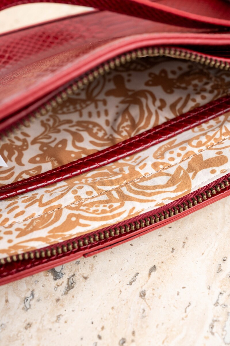 Cartera Snake Rojo