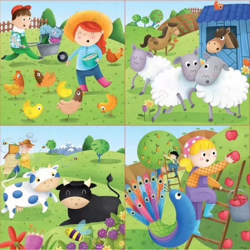 Puzzle Animales Granja 4 En 1 17145 Educa Puzzle Animales Granja 4 En 1 17145 Educa