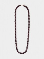 Collar Largo Con Cuentas burdeos