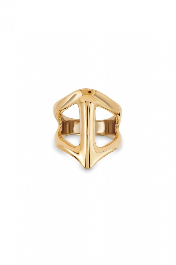 ANILLO DE ALEACIÓN DE METALES BAÑADO EN ORO 18K DE ESTRUCTURA MANTARRAYA Anillo