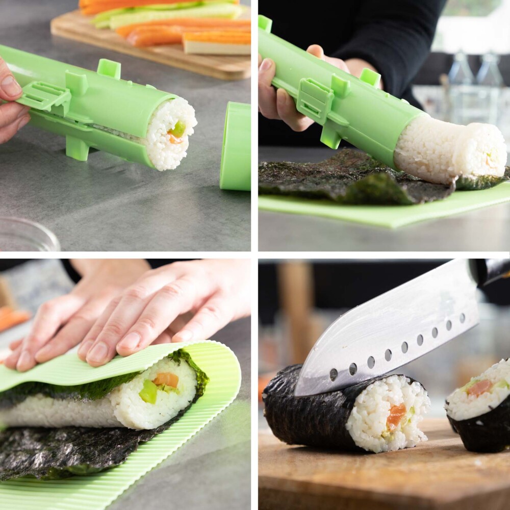 SET SUSHI POLIPROPILENO-Y-SILICONA VERDE V0103086