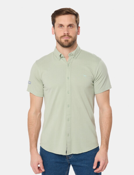 CAMISA LISA EN PIQUE Verde