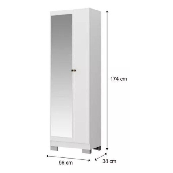 ARMARIO MULTIUSO 2 PUERTAS CON ESPEJO - FREIJO ARMARIO MULTIUSO 2 PUERTAS CON ESPEJO - FREIJO