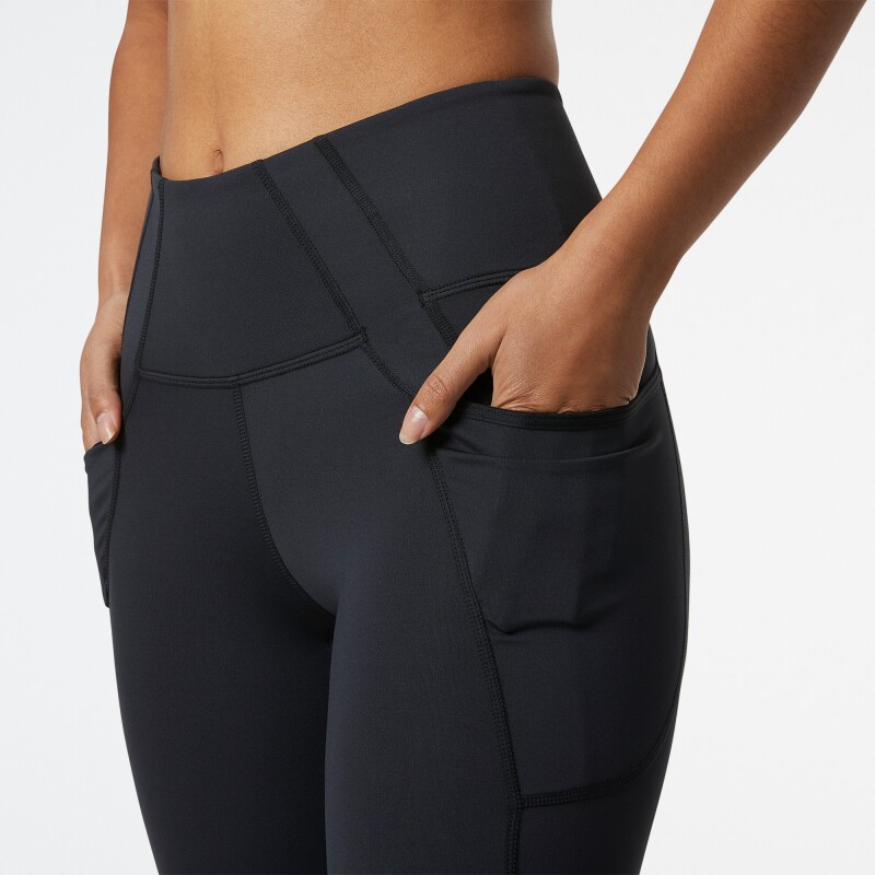 Pantalon New Balance de dama - SHAPE SHIELD 7/8 - WP21112BK BLACK