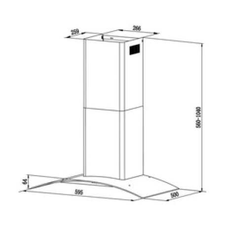 Campana extractora 305 m3/h Candy CGM64/1X-ALG Campana extractora 305 m3/h Candy CGM64/1X-ALG