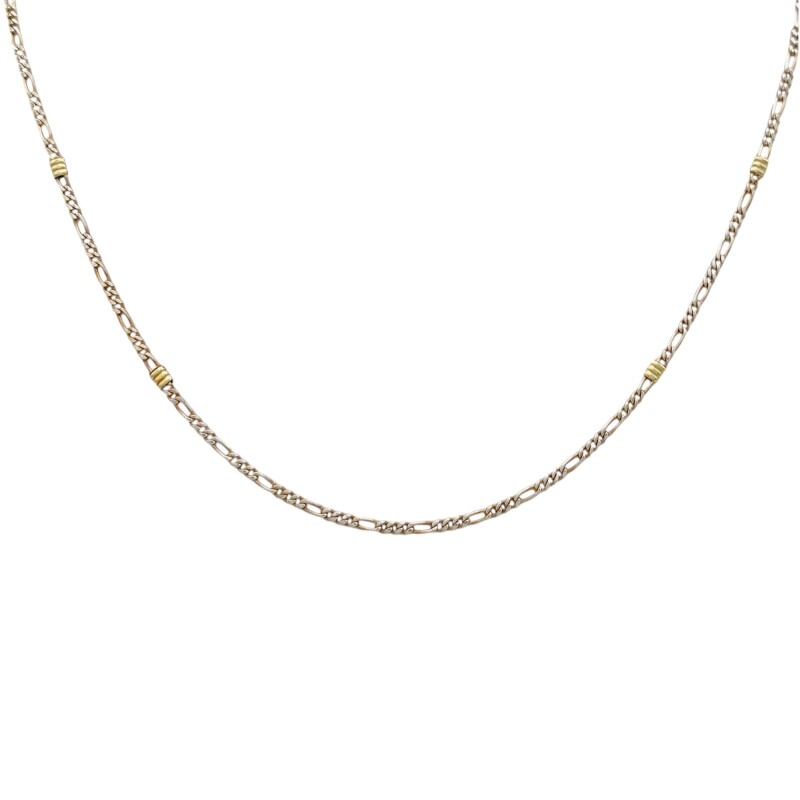 Cadena Cartier- Plata y Oro-Sin piedra-CD5047 sinpiedra