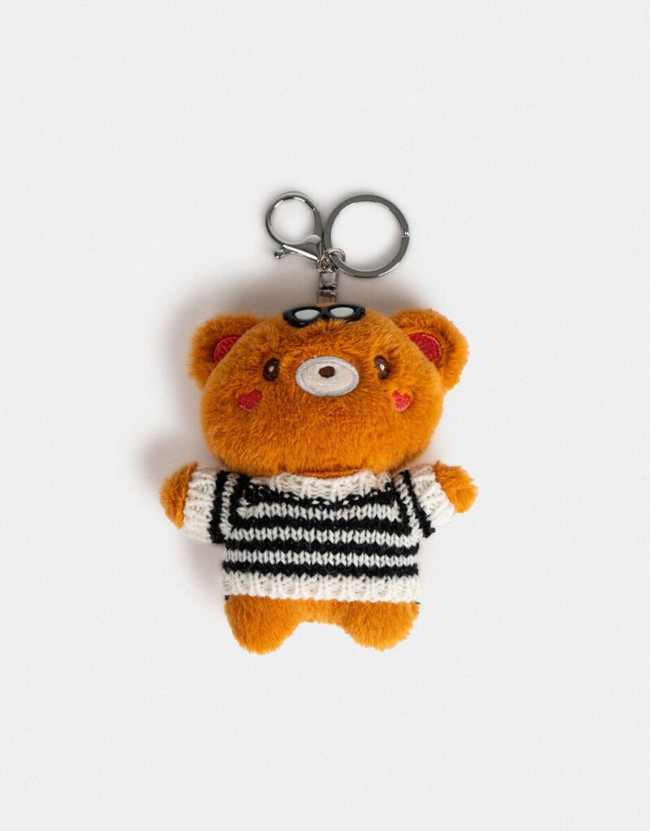 Llavero Y Charm De Peluche Osito - Marron Medio 