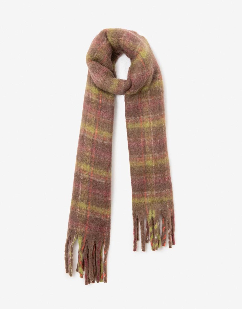 Bufandas Bufanda Tejida Tartan - Combinacion Multicolor
